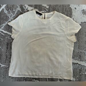 Vintage Jones New York, 100% silk ivory cream blouse please read**